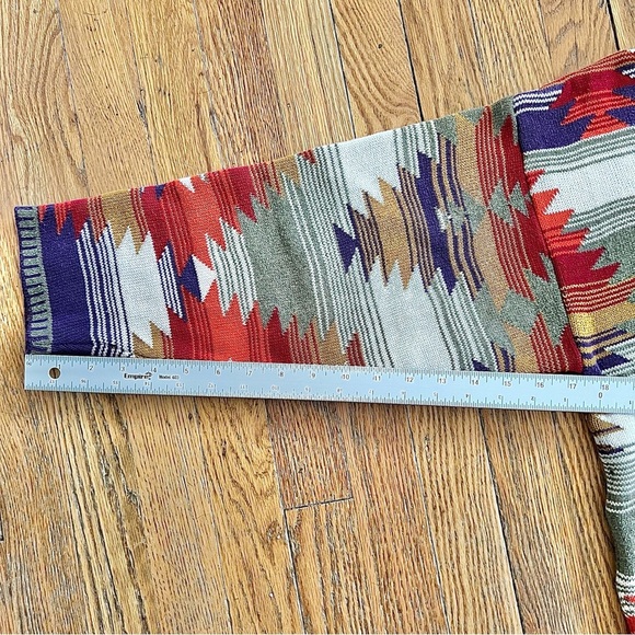 Delia McKain Petites Vintage Southwestern Knit Long Sleeve Sweater Women’s Small - Picture 9 of 11